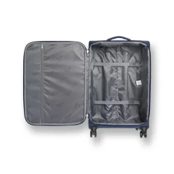 Trolley bagaglio a mano blu in tessuto resietente Romeo Gigli Milano