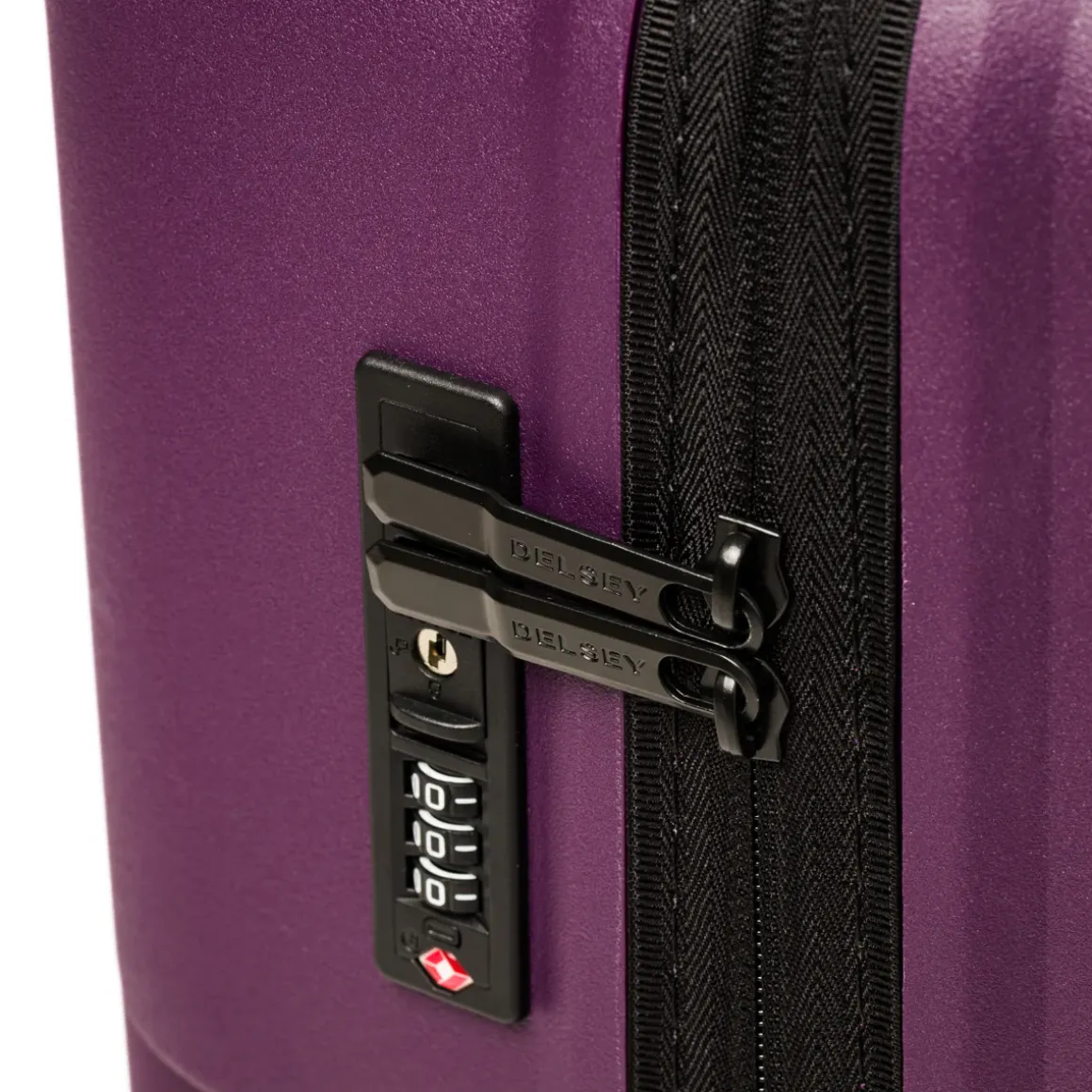 Trolley bagaglio medio viola in ABS Delsey Paris