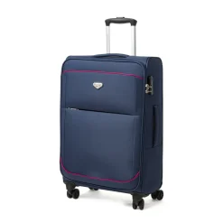 Trolley blu medio con ruote multidirezionali Romeo Gigli Milano