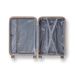 Trolley cabina rigido beige con combinazione Romeo Gigli Milano