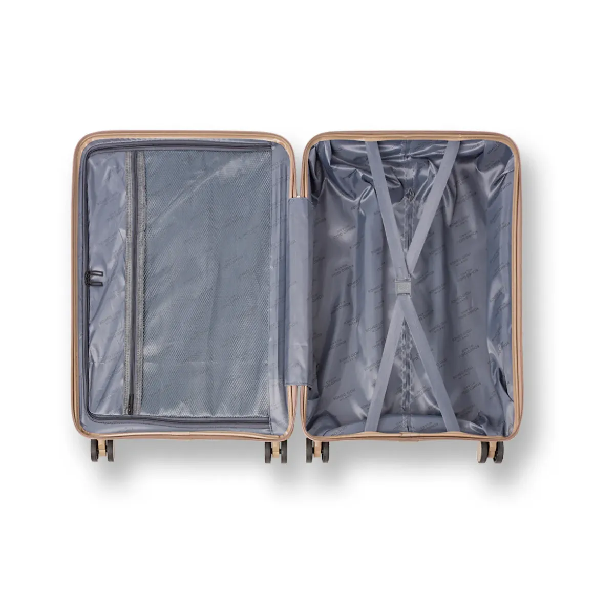 Trolley cabina rigido beige con combinazione Romeo Gigli Milano