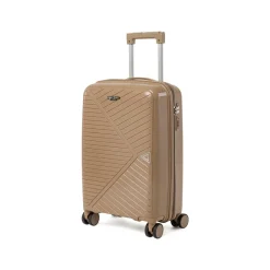 Trolley cabina rigido beige con combinazione Romeo Gigli Milano