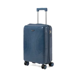 Trolley cabina rigido blu con combinazione Romeo Gigli Milano