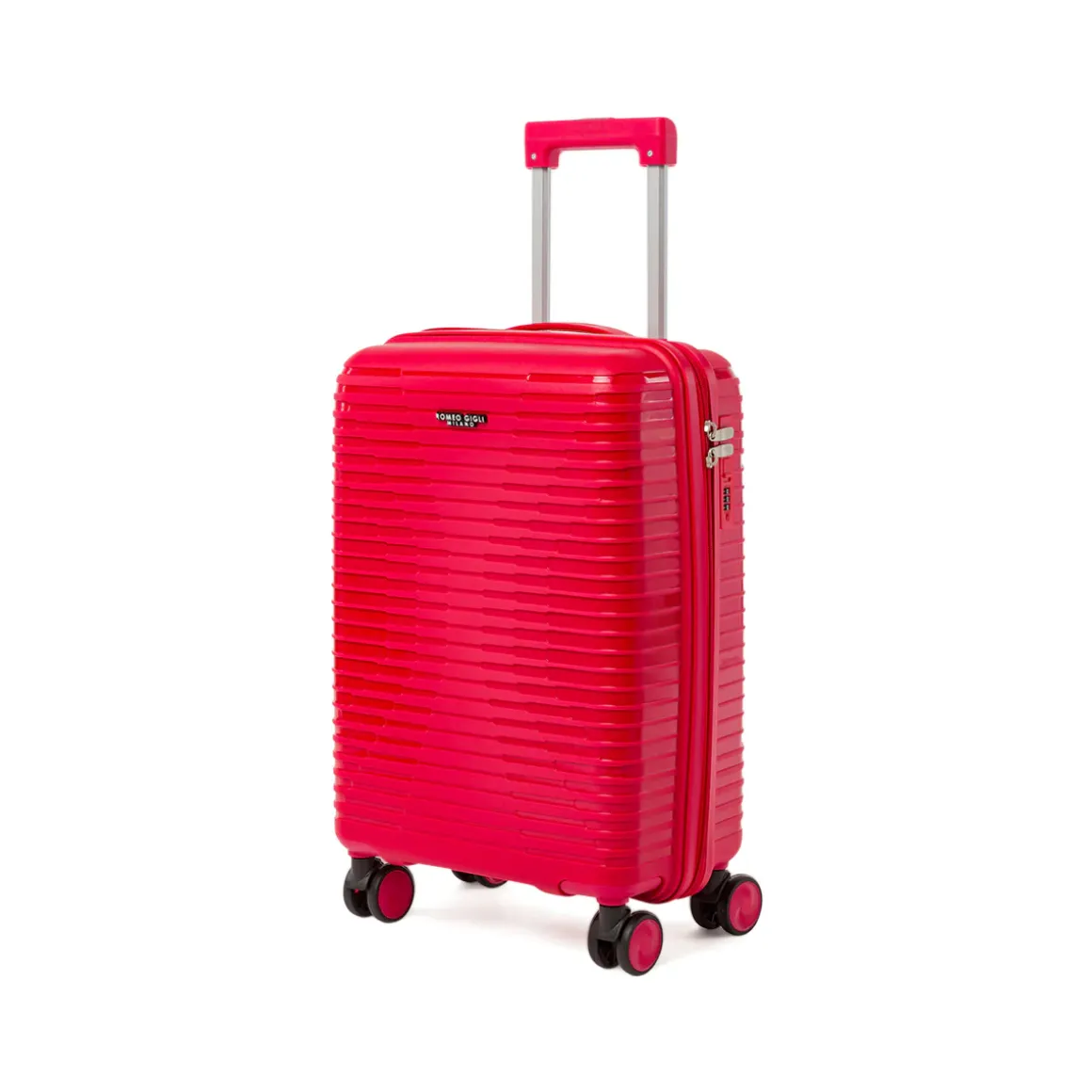 Trolley cabina rigido rosso con combinazione Romeo Gigli Milano
