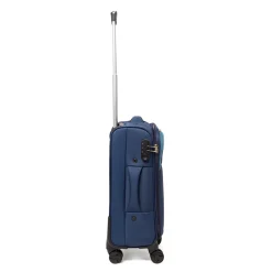 Trolley cabina Romeo Gigli Milano blu in tessuto con 4 ruote pivotanti