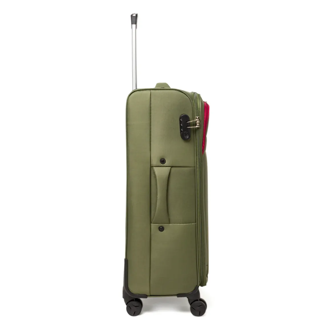 Trolley da stiva in tessuto resistente Romeo Gigli Milano verde oliva