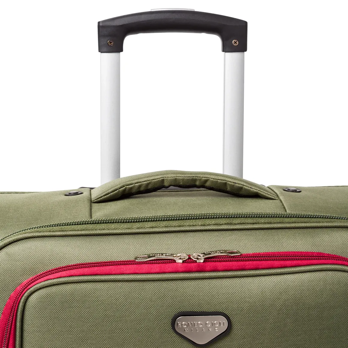 Trolley da stiva in tessuto resistente Romeo Gigli Milano verde oliva