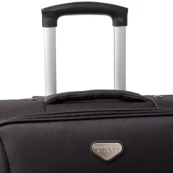 Trolley da viaggio grande da stiva Romeo Gigli Milano nero in tessuto