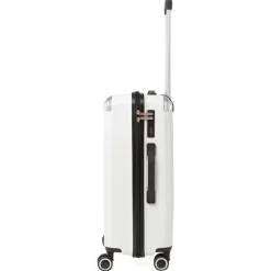 Trolley medio bianco in PP rigido Romeo Gigli leggero e resistente