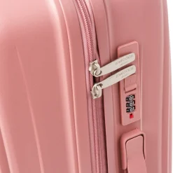 Trolley medio rosa Romeo Gigli rigido in polipropilene antiurto