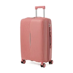 Trolley medio rosa Romeo Gigli rigido in polipropilene antiurto