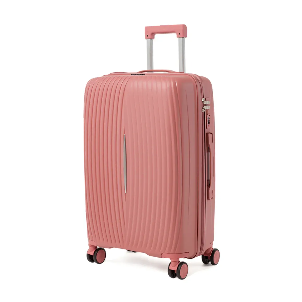 Trolley medio rosa Romeo Gigli rigido in polipropilene antiurto