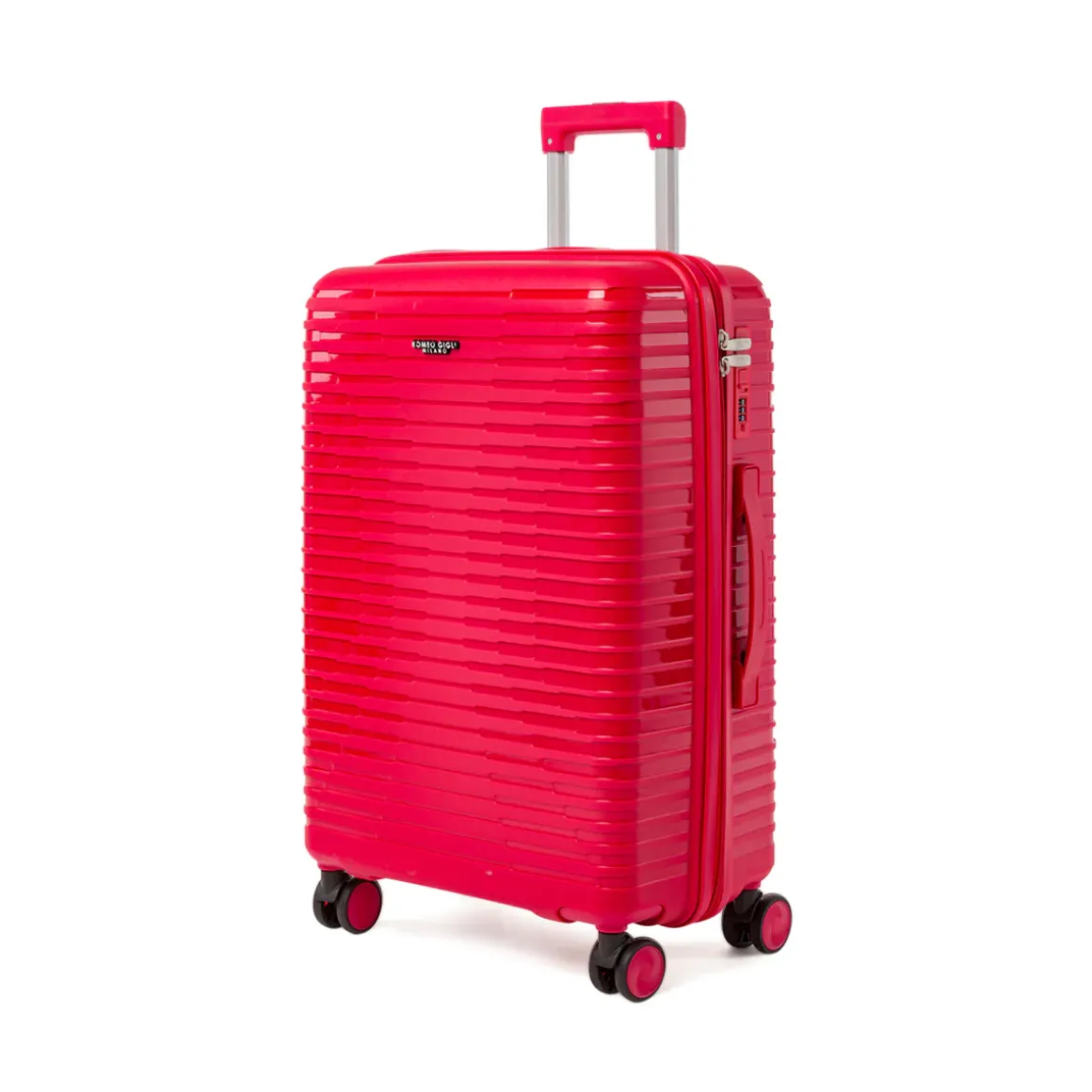 Trolley medio rosso Romeo Gigli rigido in polipropilene antiurto