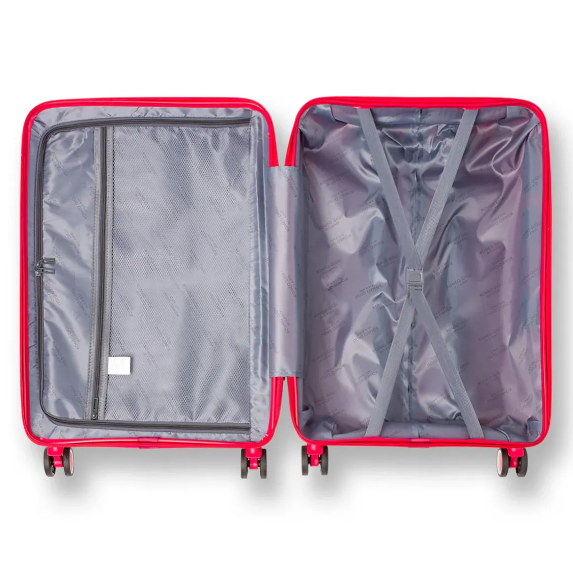 Trolley medio rosso Romeo Gigli rigido con combinazione