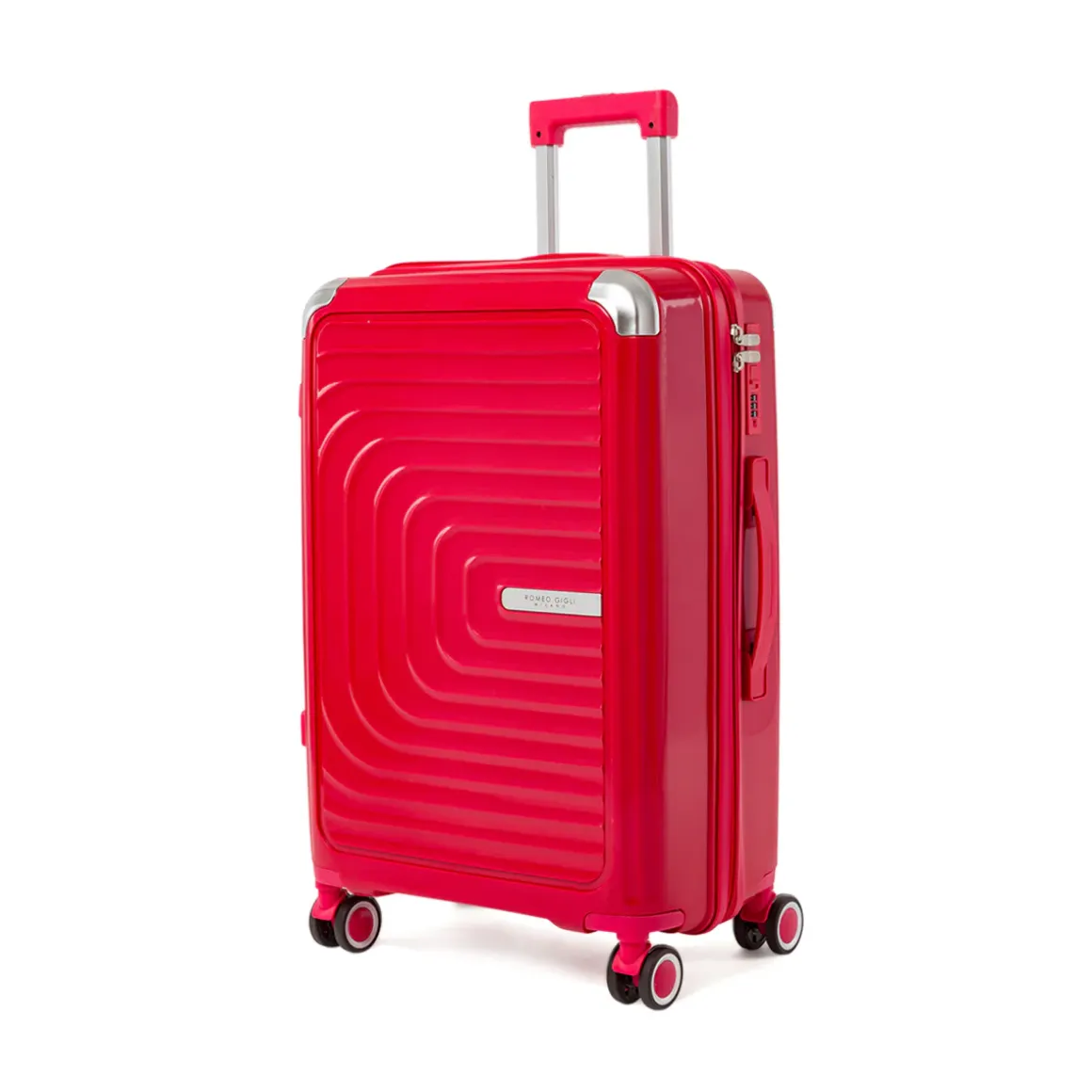 Trolley medio rosso Romeo Gigli rigido con combinazione