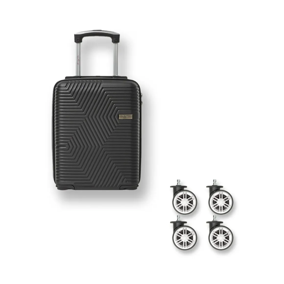 Trolley mini sotto sedile per voli low cost nero in ABS Romeo Gigli