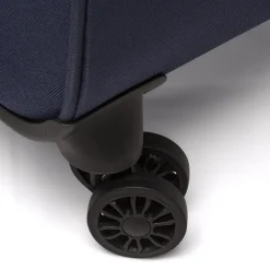 Trolley piccolo blu in tessuto per viaggi brevi Romeo Gigli Milano