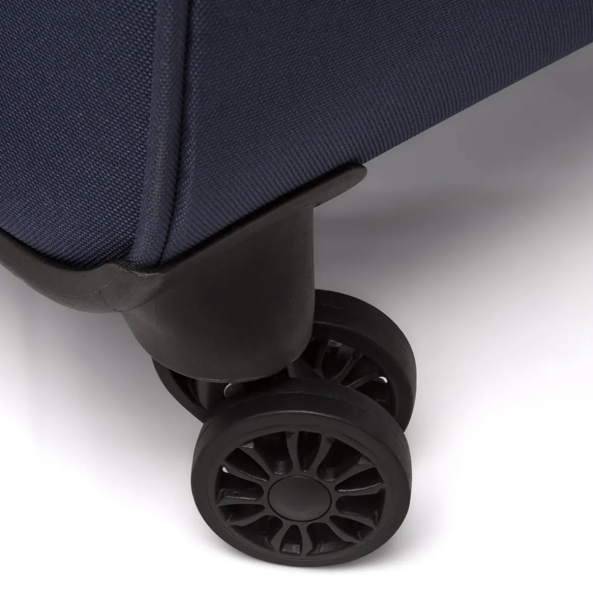 Trolley piccolo blu in tessuto per viaggi brevi Romeo Gigli Milano