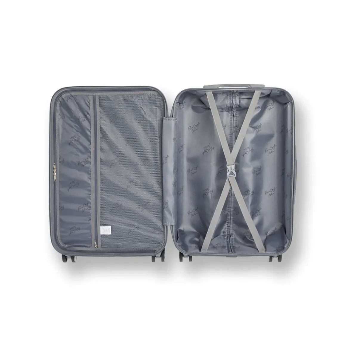 Trolley piccolo rigido argento con ruote pivotanti Romeo Gigli Milano