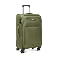 Trolley Valigia media da stiva Romeo Gigli Milano verde in tessuto