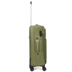 Trolley Valigia media da stiva Romeo Gigli Milano verde in tessuto