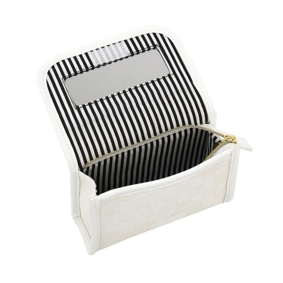 Trousse da Donna Bianca con motivo a quadri Camomilla Milano