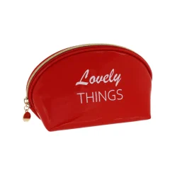 Trousse da Donna rossa con scritta LOVELY THINGS Camomilla Milano