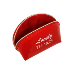 Trousse da Donna rossa con scritta LOVELY THINGS Camomilla Milano