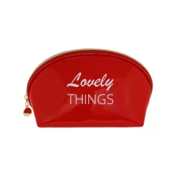 Trousse da Donna rossa con scritta LOVELY THINGS Camomilla Milano