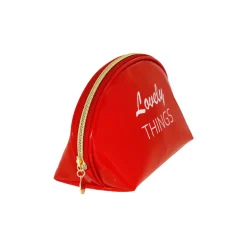 Trousse da Donna rossa con scritta LOVELY THINGS Camomilla Milano