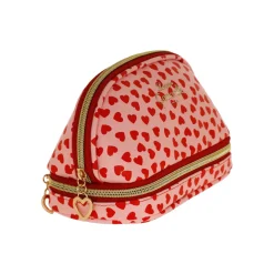 Trousse rosa con cuori rossi da Donna Camomilla Milano
