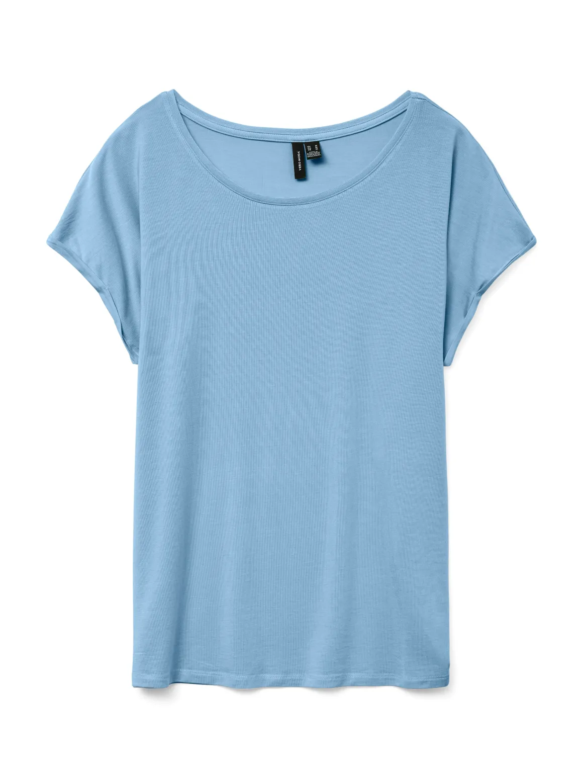 T-shirt Azzurra da Donna con maniche corte e risvolto Vero Moda