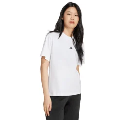 T-shirt bianca da Donna con logo minimale frontale adidas