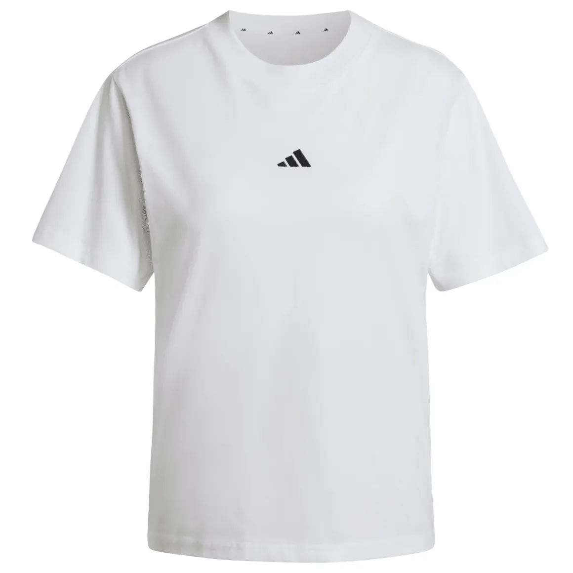 T-shirt bianca da Donna con logo minimale frontale adidas