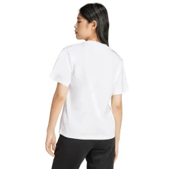 T-shirt bianca da Donna con logo minimale frontale adidas