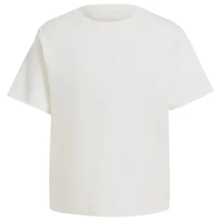 T-shirt bianca da donna con logo a contrasto sul retro adidas