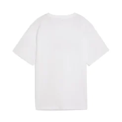 T-shirt bianca da donna con stampa e logo viola Puma Graphics