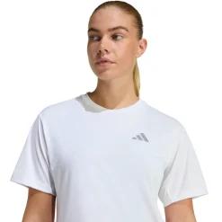 T-shirt bianca da Donna da running con tecnologia Climacool adidas