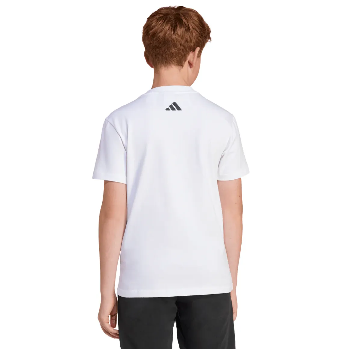 T-shirt bianca da Ragazzo con Smiley giallo adidas