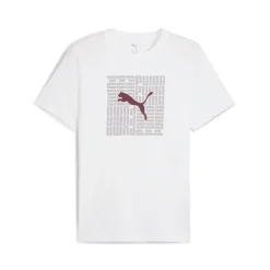 T-shirt bianca da Uomo con logo GRAPHIC Box Tee Puma