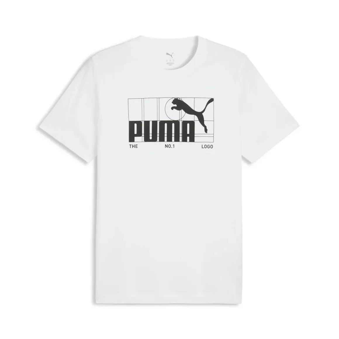 T-shirt bianca da Uomo con logo e grafica No.1 Puma