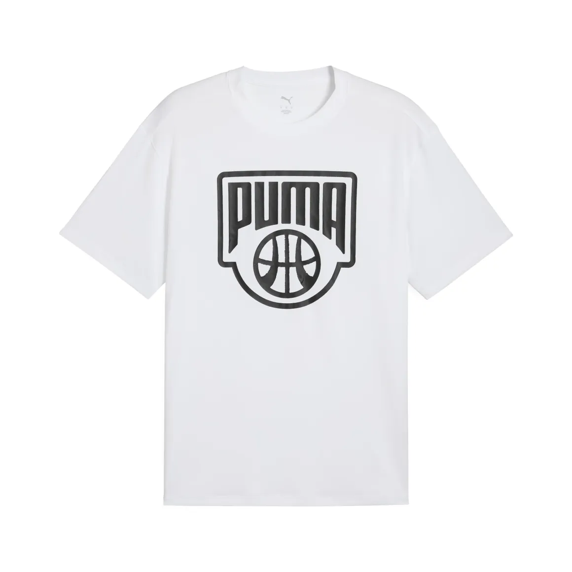 T-shirt bianca in cotone da Uomo con logo e stampa Puma