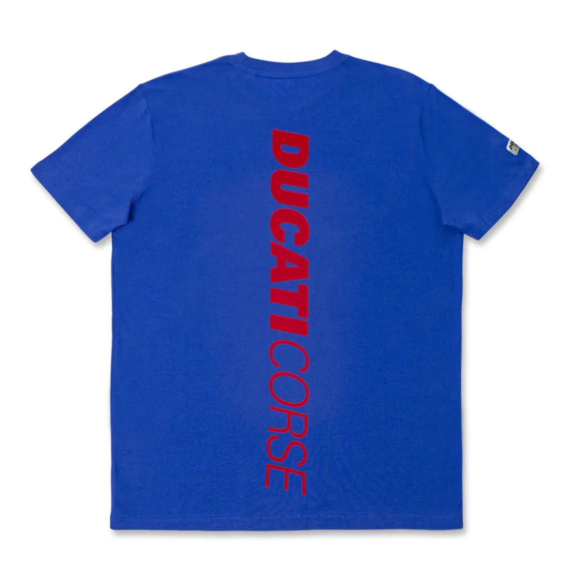 T-shirt blu Uomo con logo frontale e stampa posteriore Ducati