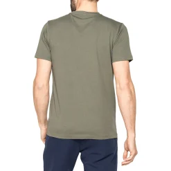 T-shirt casual da Uomo verde militare in cotone con logo Carrera Jeans
