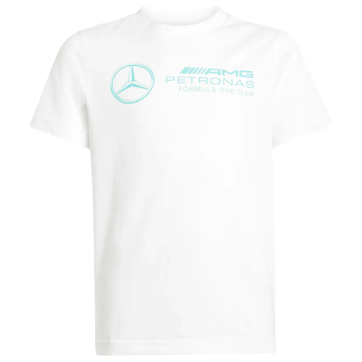 T-shirt da Bambino bianca con logo adidas x Mercedes-AMG Petronas F1 Team