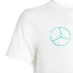 T-shirt da Bambino bianca con logo adidas x Mercedes-AMG Petronas F1 Team