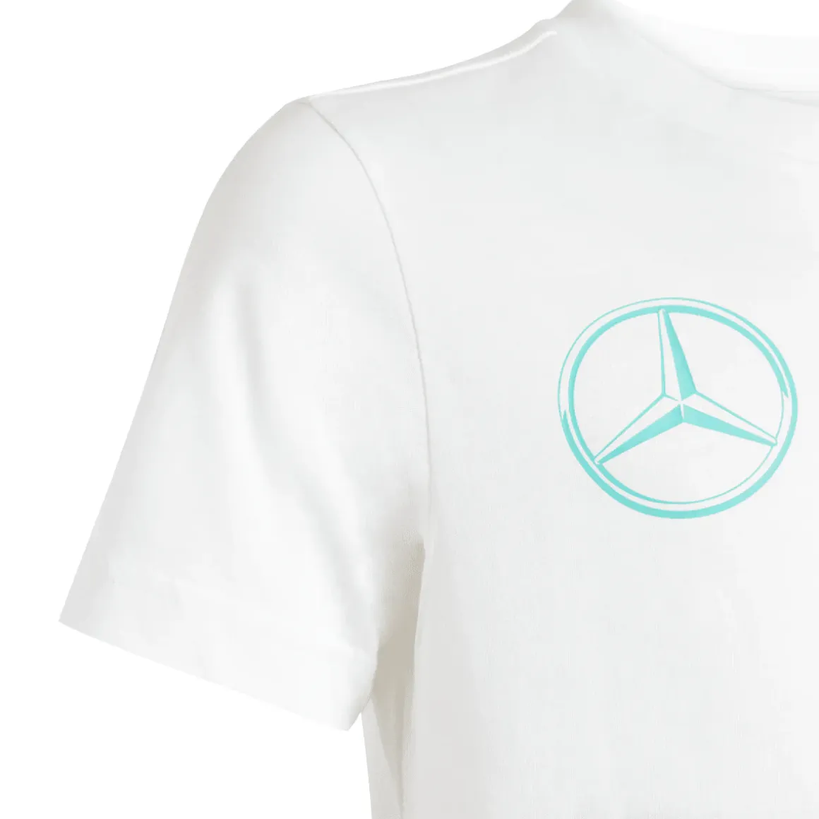 T-shirt da Bambino bianca con logo adidas x Mercedes-AMG Petronas F1 Team
