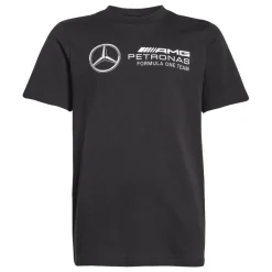 T-shirt da Bambino nera con logo adidas x Mercedes-AMG Petronas F1 Team