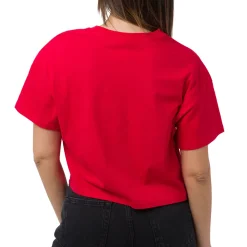 T-shirt da Donna rossa con stampa Chicago Bulls NBA