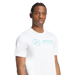 T-shirt da Uomo bianca con logo adidas x Mercedes-AMG Petronas F1 Team